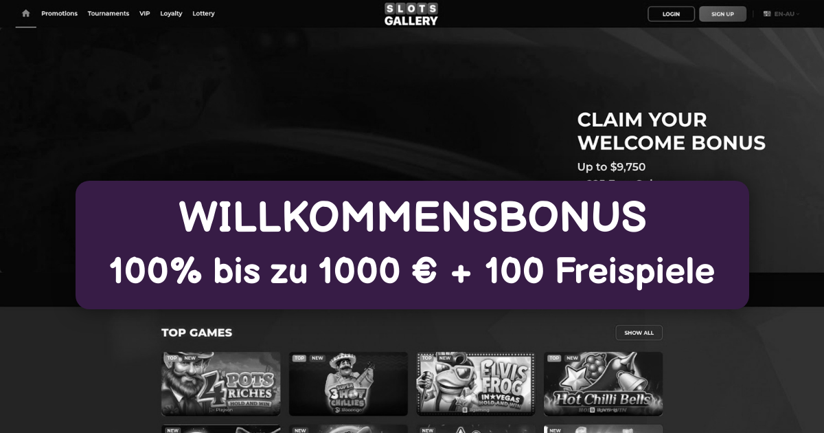 Slots Gallery Casino welcome bonus