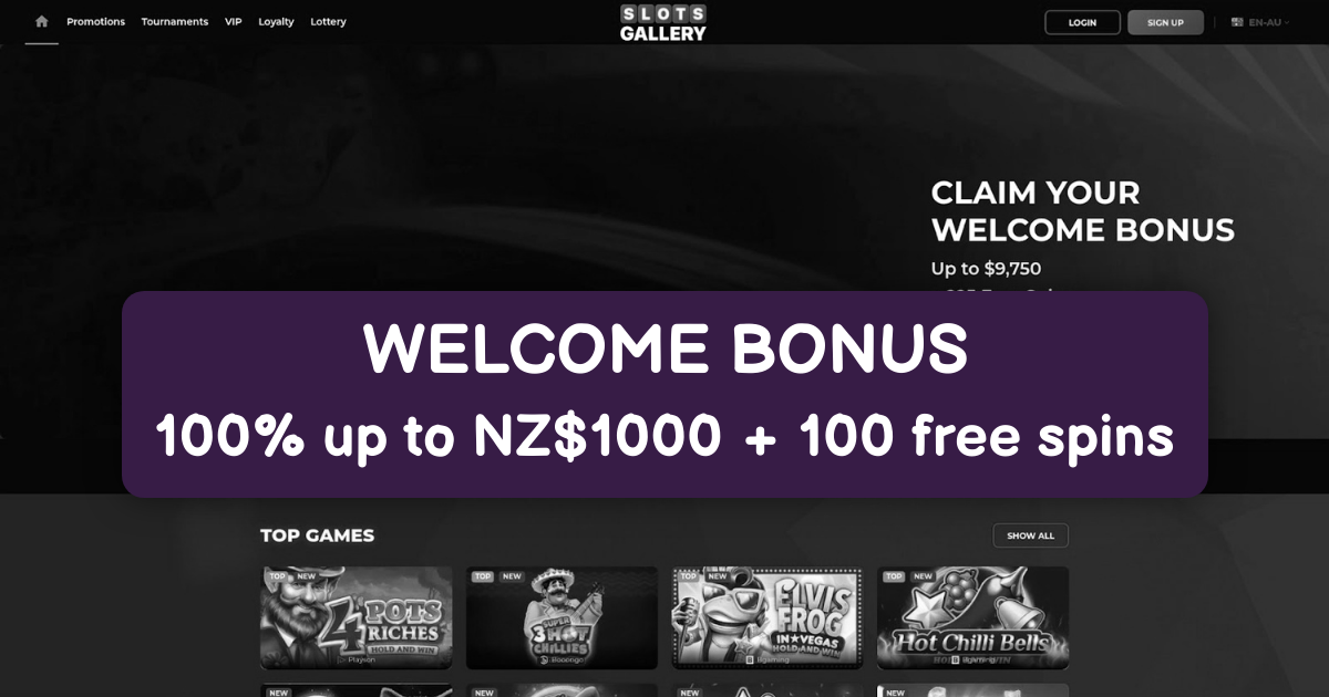 Slots Gallery Casino welcome bonus