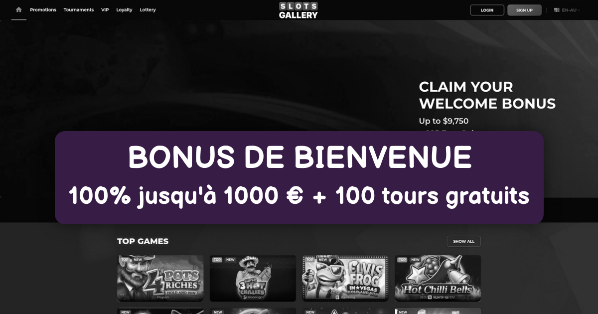 Slots Gallery Casino welcome bonus